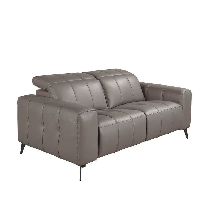 ANGEL CERDA Sofá relax 2 plazas piel gris - Sofás sillones puffs