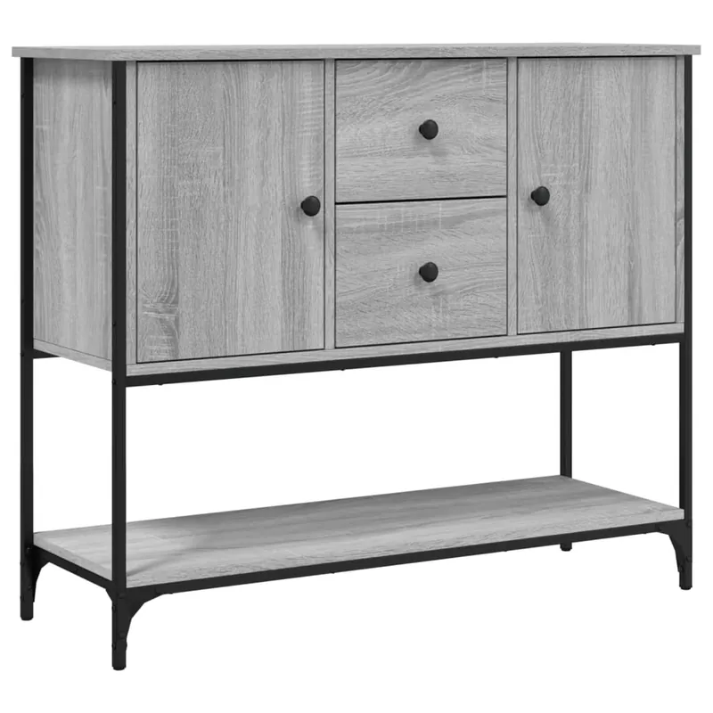 vidaXL Aparador de madera de ingeniería roble ahumado 100x36x85 cm - Muebles