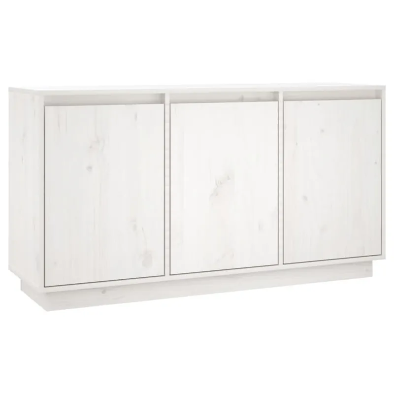 vidaXL Aparador de madera maciza de pino blanco 111x34x60 cm - Muebles