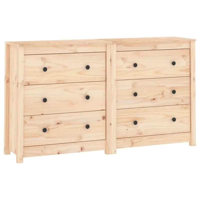 vidaXL Aparador de madera maciza de pino 140x35x80 cm - Muebles
