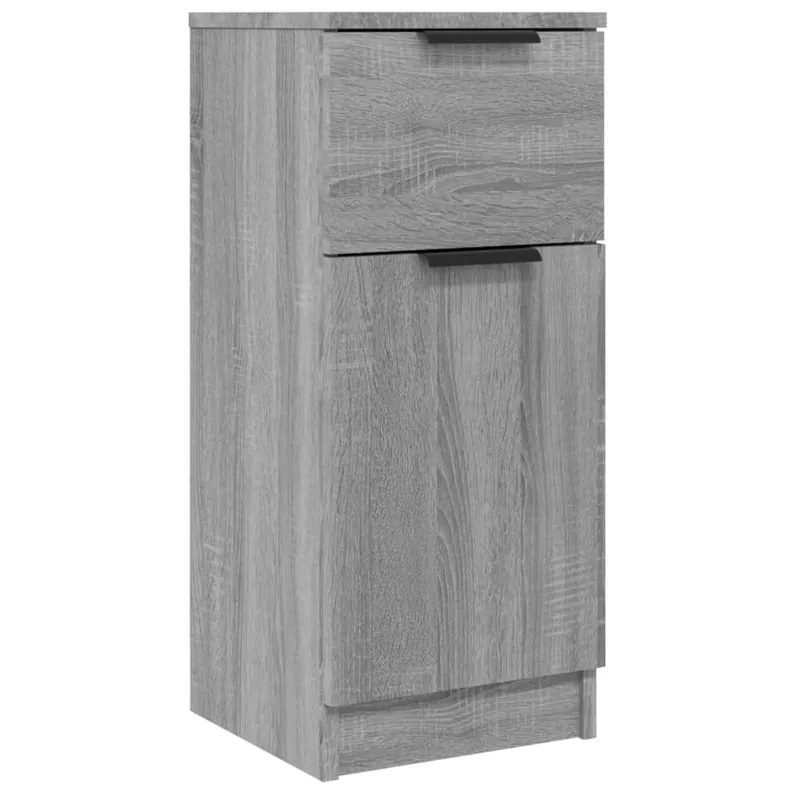 vidaXL Aparador de madera contrachapada gris hormigón 30x30x70 cm - Muebles