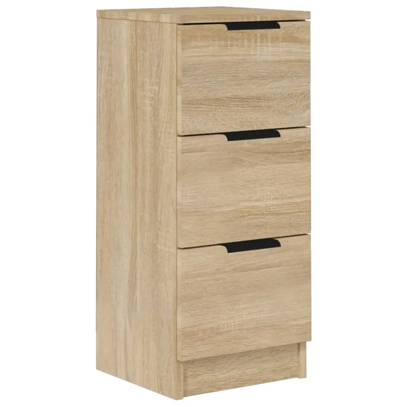 vidaXL Aparador de madera contrachapada gris hormigón 30x30x70 cm - Muebles