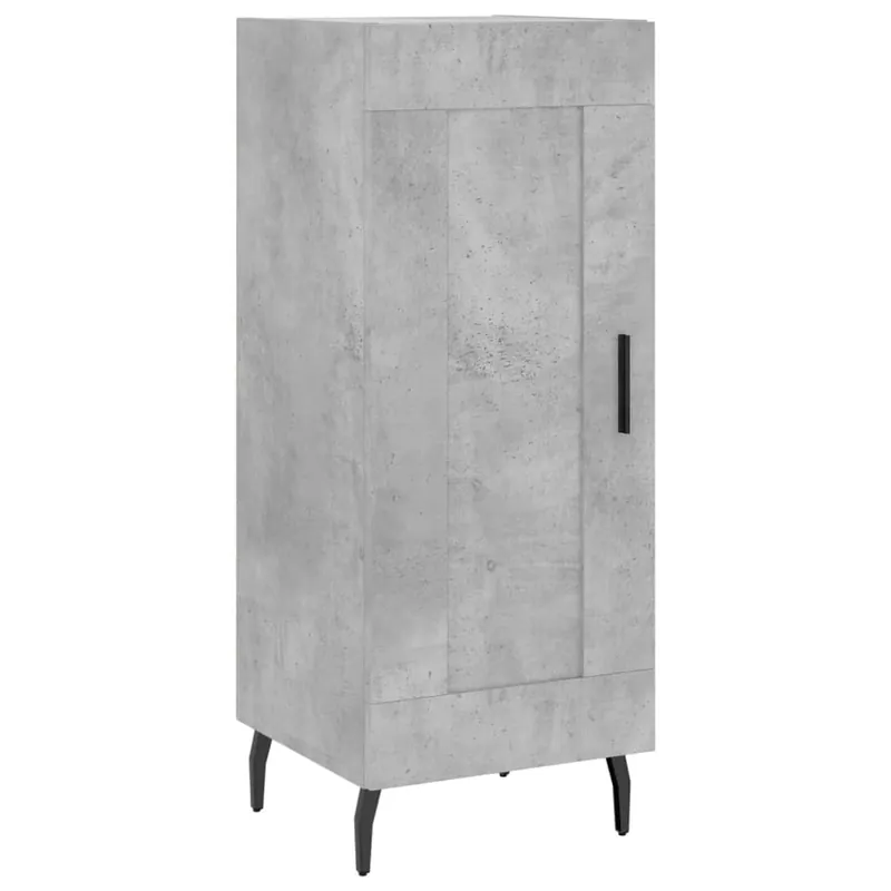 vidaXL Aparador de madera contrachapada gris hormigón 34,5x34x90 cm - Muebles