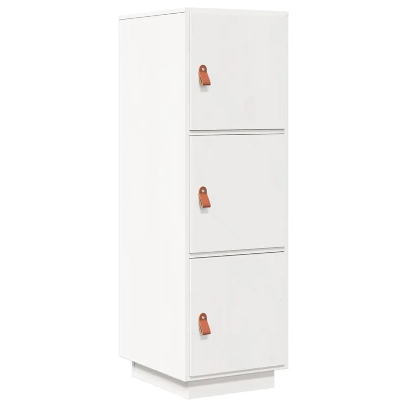 vidaXL Aparador alto madera maciza de pino marrón miel 34x40x108,5 cm - Muebles