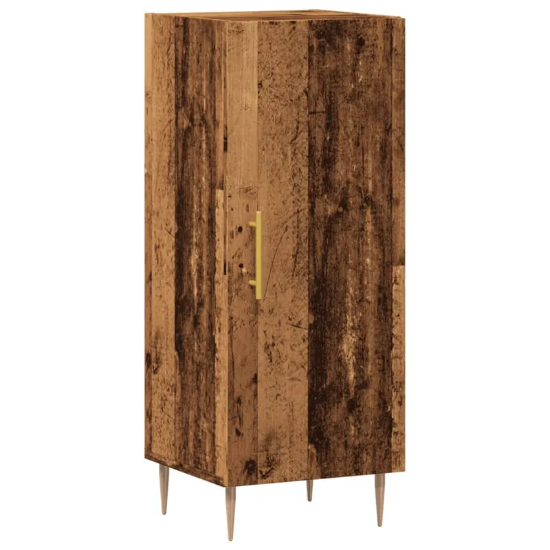 vidaXL Aparador de madera de ingeniería envejecida 34,5x34x90 cm - Muebles
