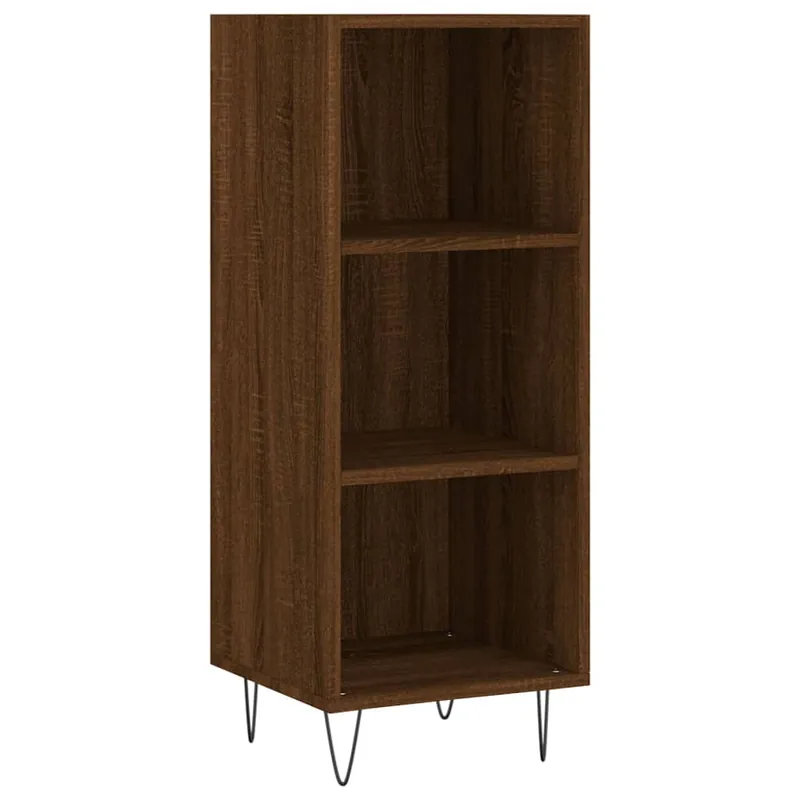 vidaXL Aparador de madera de ingeniería gris hormigón 34,5x32,5x90 cm - Muebles