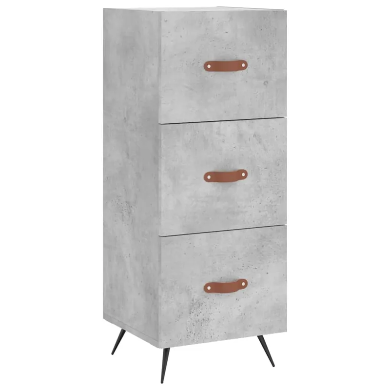vidaXL Aparador madera de ingeniería roble ahumado 34,5x34x90 cm - Muebles