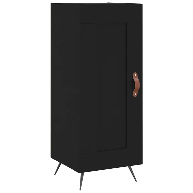 vidaXL Aparador de madera contrachapada gris hormigón 34,5x34x90 cm - Muebles