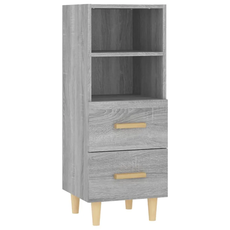 vidaXL Aparador madera contrachapada color roble Sonoma 34,5x34x90 cm - Muebles