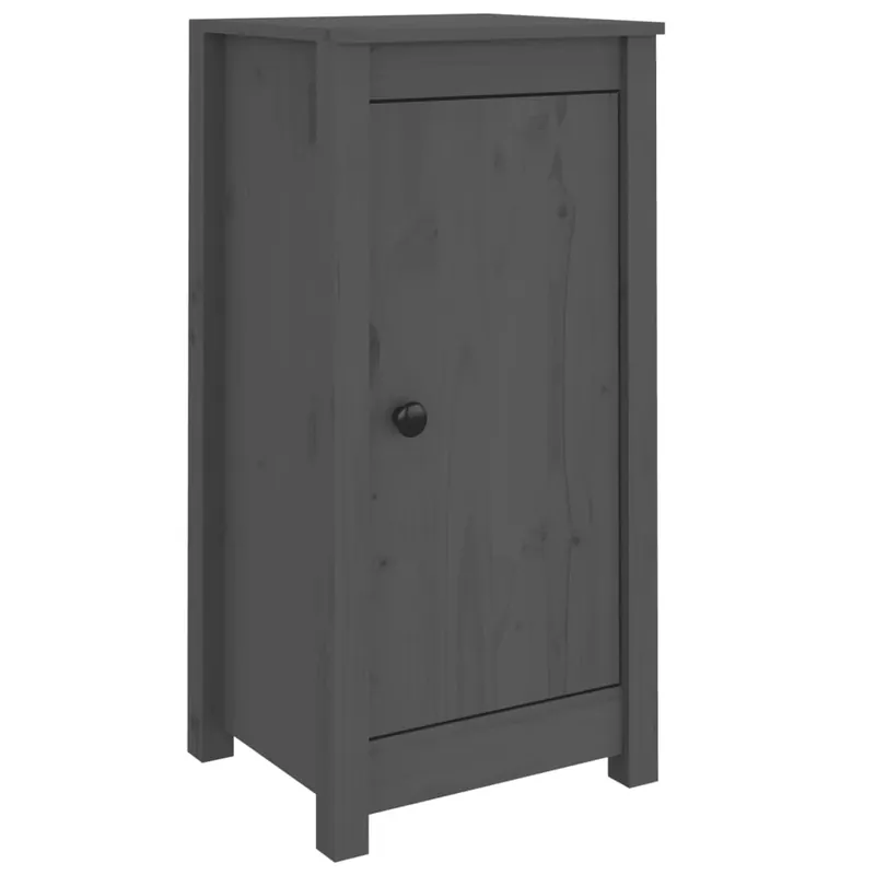 vidaXL Aparadores 2 uds madera maciza de pino gris 39x35x80 cm - Muebles