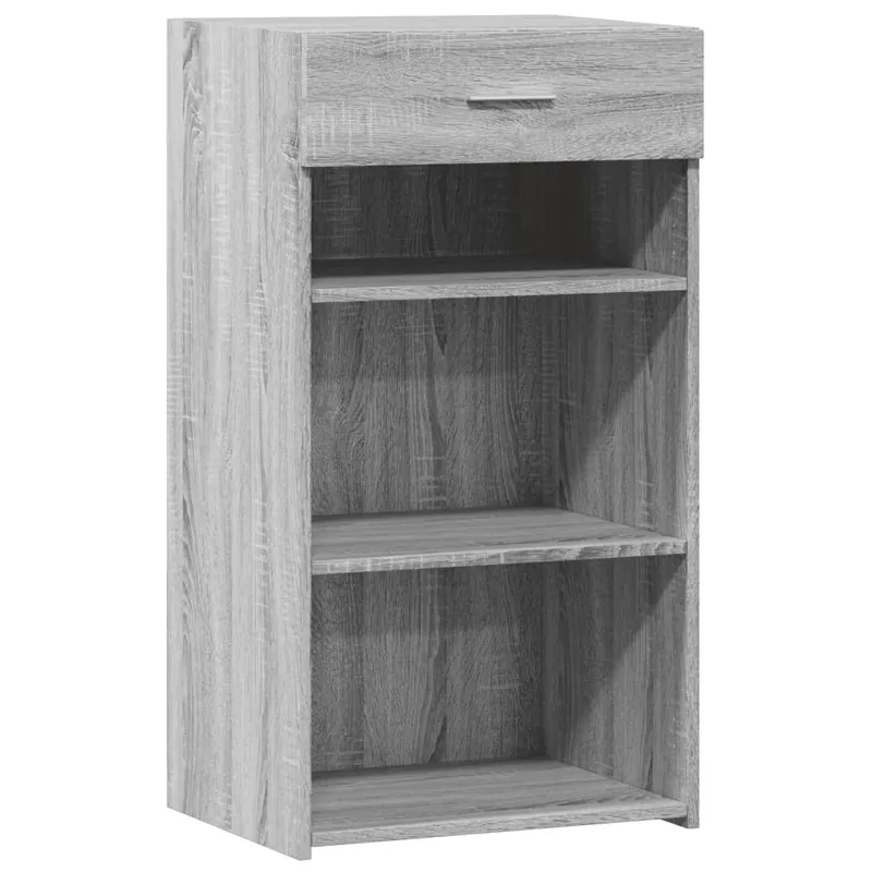 vidaXL Aparador de madera de ingeniería gris hormigón 50x42,5x93 cm - Muebles
