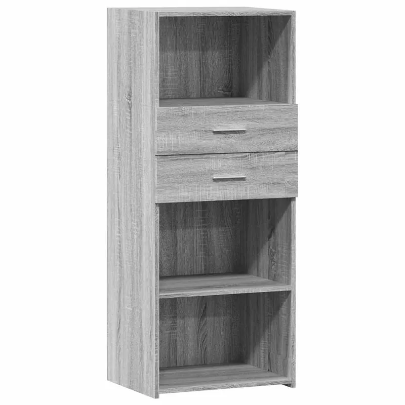 vidaXL Aparador alto madera de ingeniería gris Sonoma 50x42,5x124 cm - Muebles