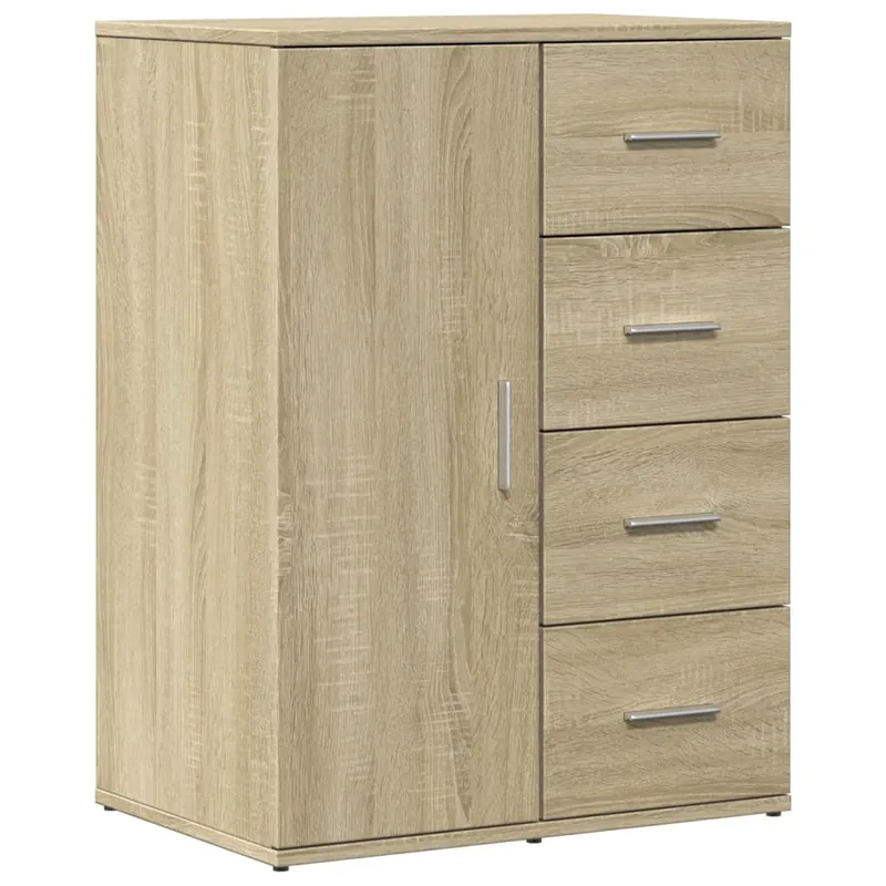 vidaXL Aparador de madera de ingeniería blanco 59x39x80 cm - Muebles