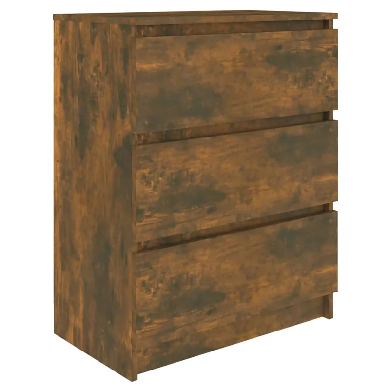 vidaXL Aparador de madera contrachapada gris hormigón 60x35x76 cm - Muebles