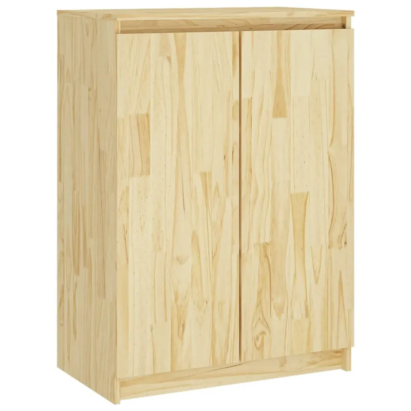 vidaXL Aparador madera maciza de pino blanco 60x36x84 cm - Muebles