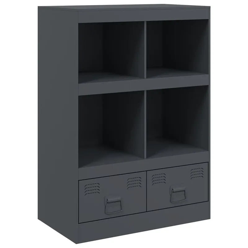 vidaXL Aparador de acero gris antracita 67x39x95 cm - Muebles