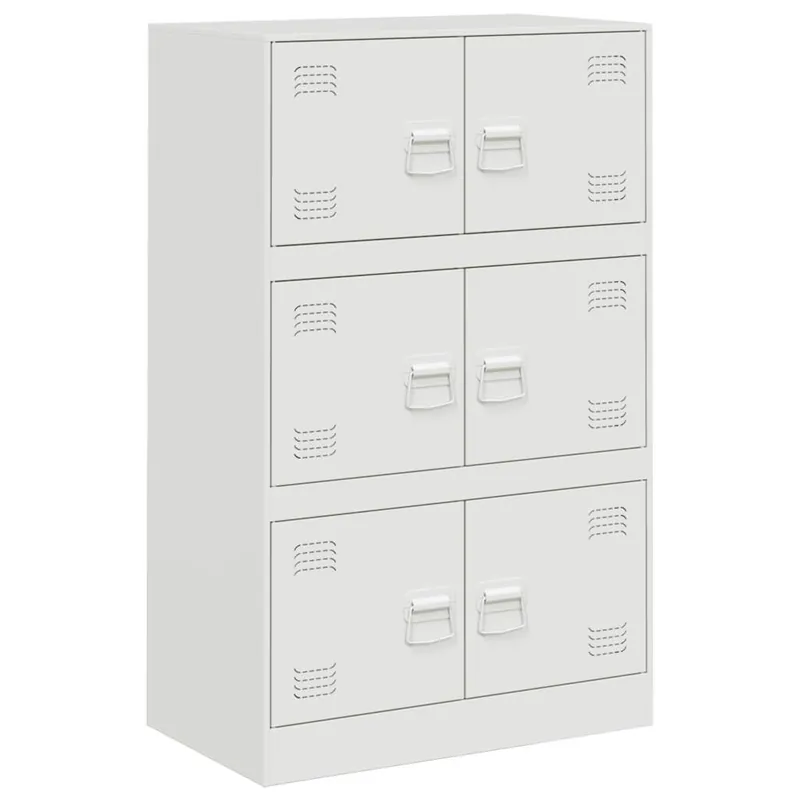 vidaXL Aparador de acero blanco 67x39x107 cm - Muebles