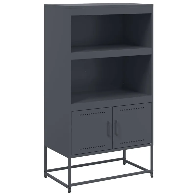 vidaXL Aparador de acero blanco 68,5x38,5x123,5 cm - Muebles