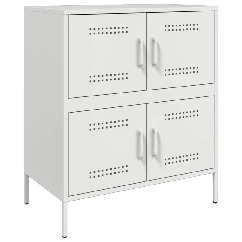 vidaXL Aparador de acero negro 68x39x79 cm - Muebles