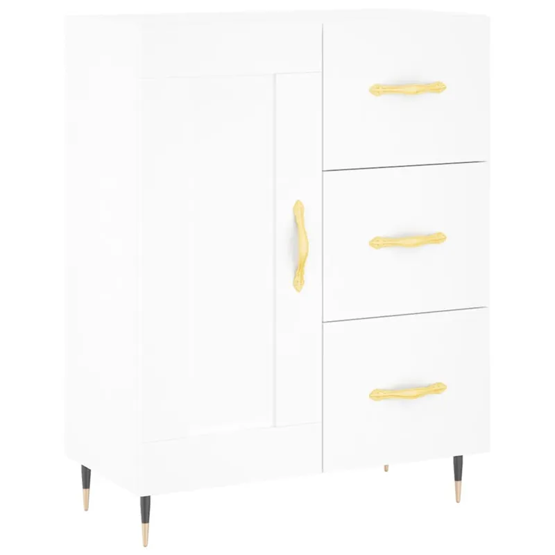 vidaXL Aparador de madera de ingeniería gris hormigón 69,5x34x90 cm - Muebles