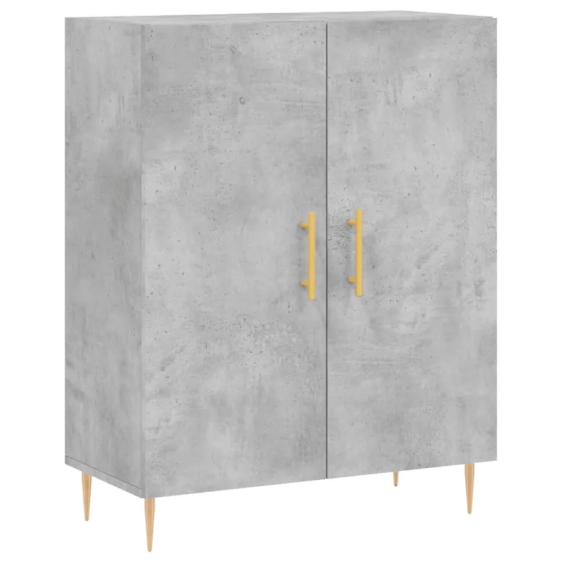 vidaXL Aparador de madera contrachapada blanco brillante 69,5x34x90 cm - Muebles