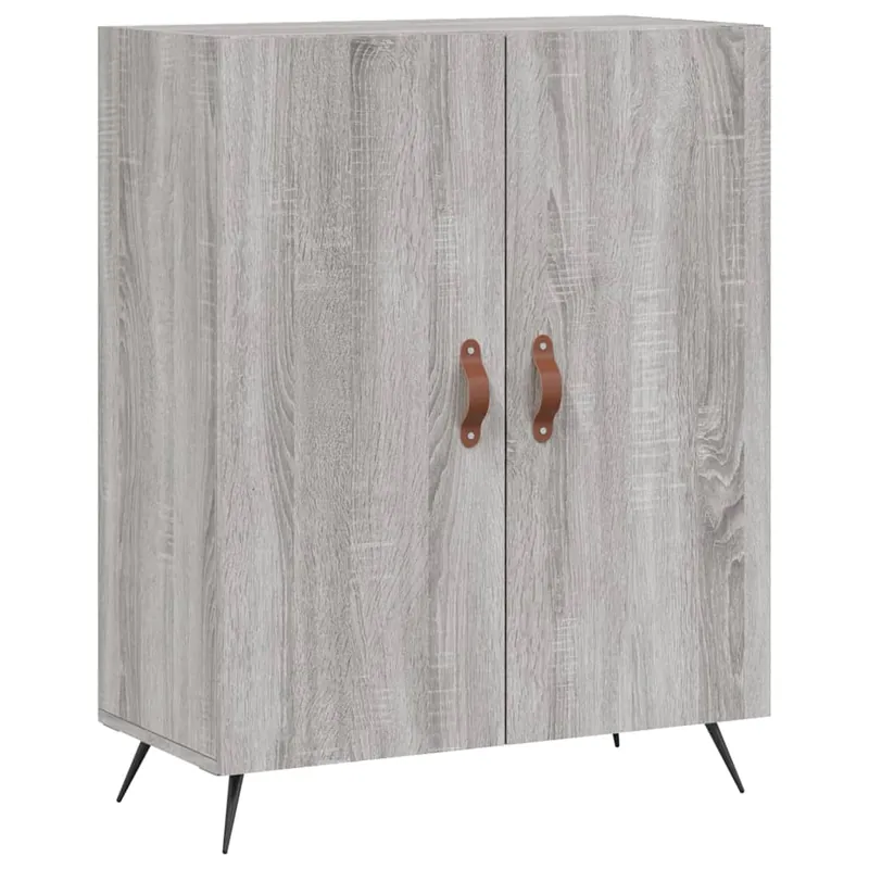vidaXL Aparador de madera de ingeniería gris Sonoma 69,5x34x90 cm - Muebles