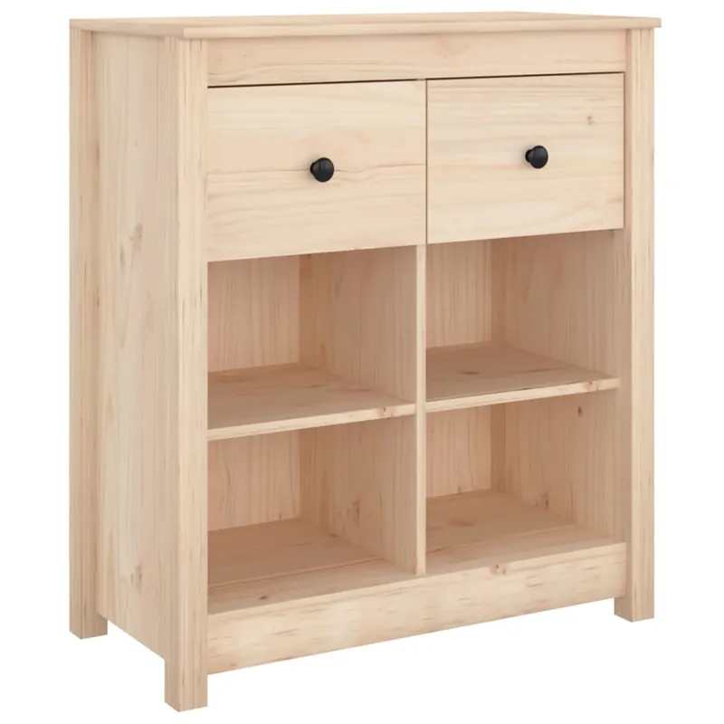 vidaXL Aparador de madera maciza de pino marrón miel 70x35x80 cm - Muebles