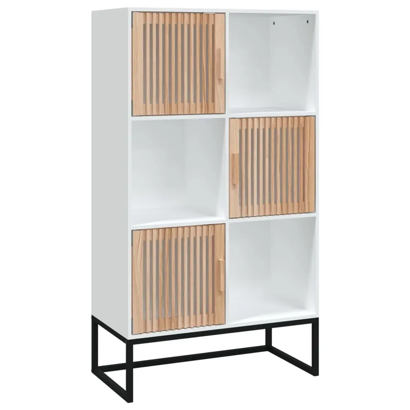 vidaXL Aparador alto madera contrachapada blanco 70x35x125 cm - Muebles