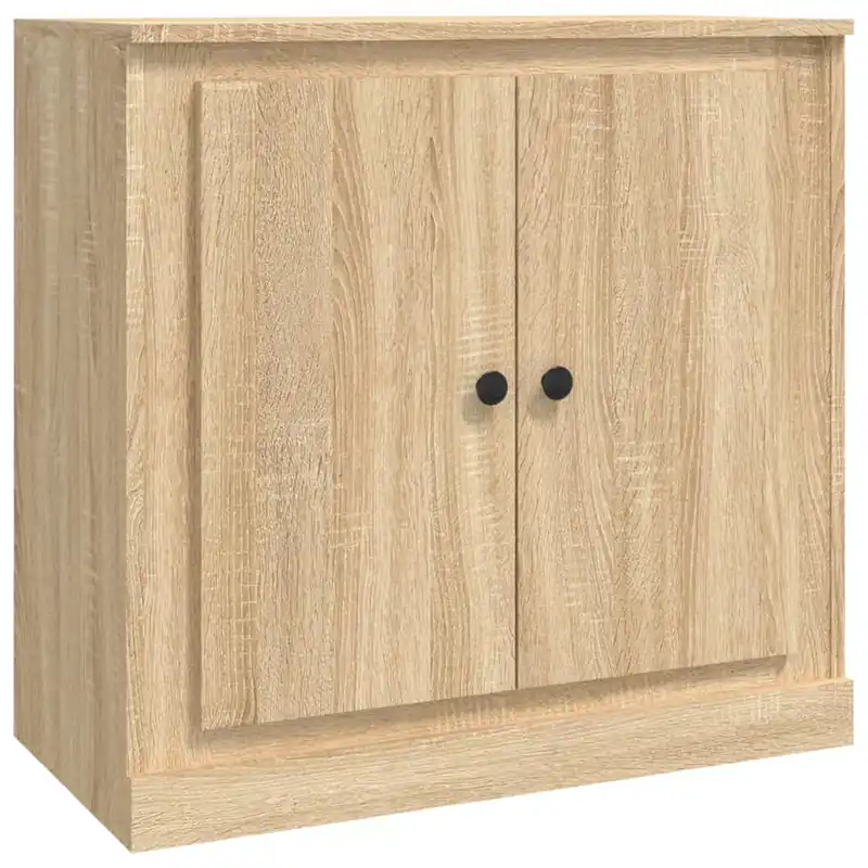 vidaXL Aparador de madera contrachapada gris hormigón 70x35,5x67,5 cm - Muebles