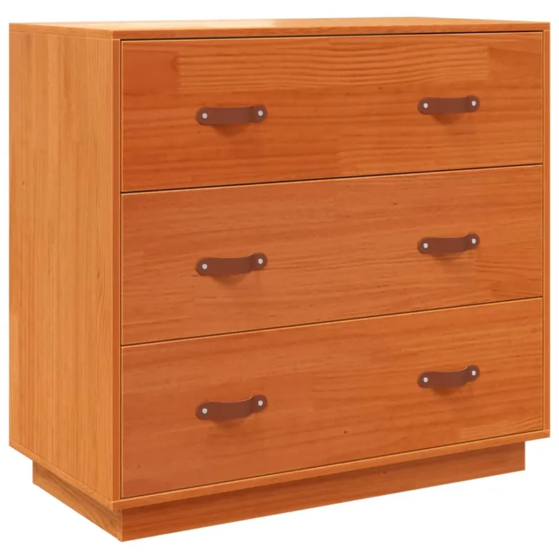 vidaXL Aparador madera maciza de pino gris 80x40x75 cm - Muebles