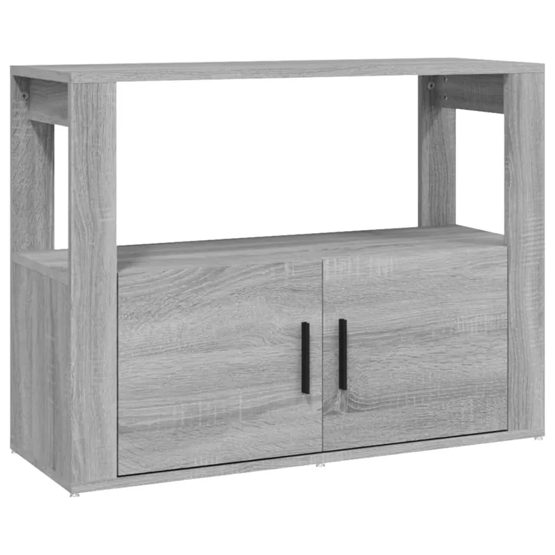 vidaXL Aparador madera contrachapada color roble ahumado 80x30x60 cm - Muebles