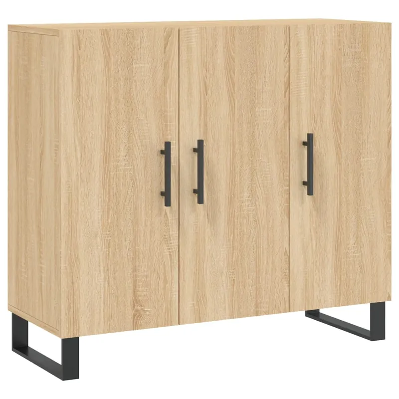 vidaXL Aparador de madera de ingeniería roble Sonoma 90x34x80 cm - Muebles