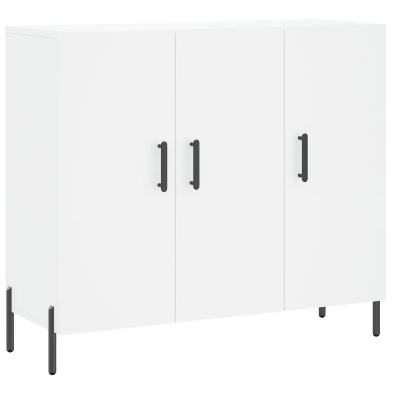 vidaXL Aparador de madera de ingeniería blanco 90x34x80 cm - Muebles