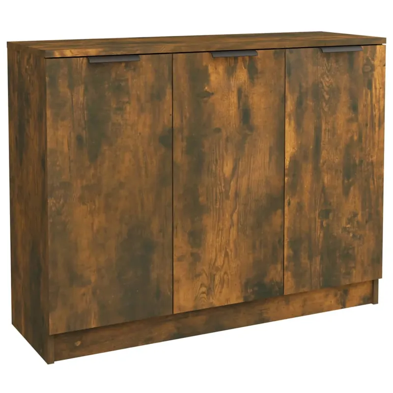 vidaXL Aparador madera contrachapada color roble ahumado 90,5x30x70 cm - Muebles