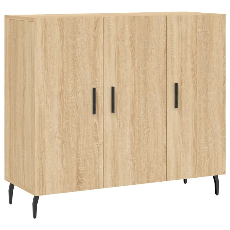 vidaXL Aparador de madera de ingeniería roble Sonoma 90x34x80 cm - Muebles