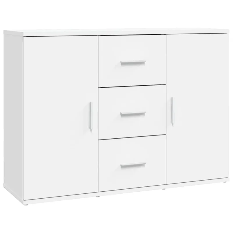 vidaXL Aparador de madera contrachapada gris hormigón 91x29,5x65 cm - Muebles