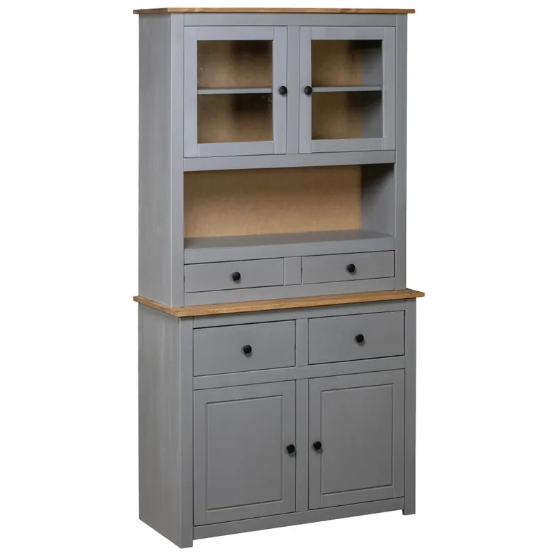 vidaXL Aparador de madera maciza de pino estilo Panamá 93x40,5x180 cm - Muebles