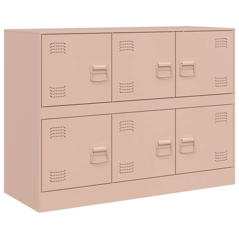 vidaXL Aparador de acero negro 99x39x73 cm - Muebles