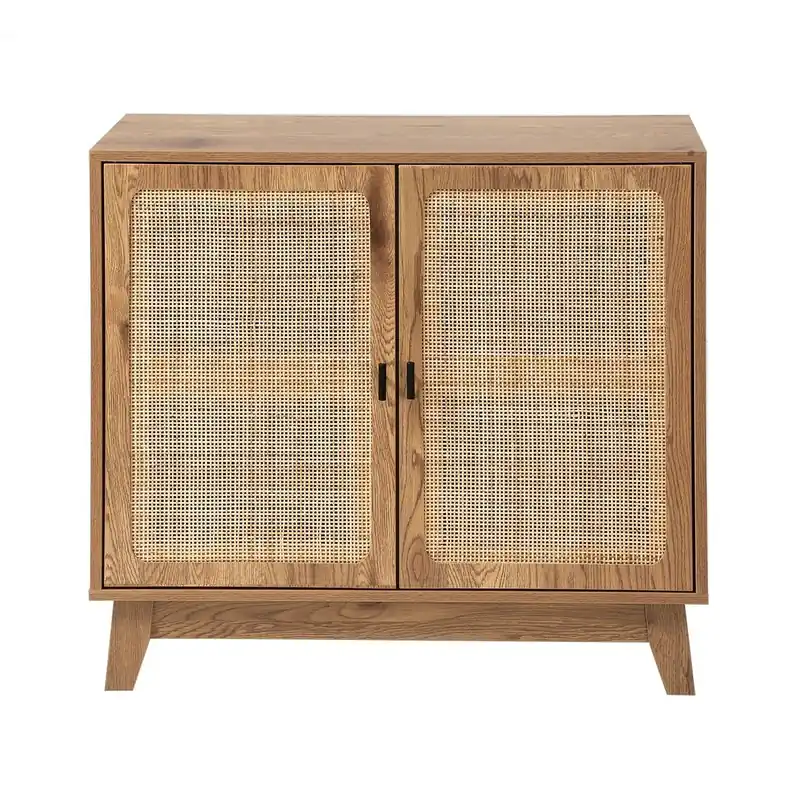 Aparador 2 puertas en ratán natural L80 cm - ALIA