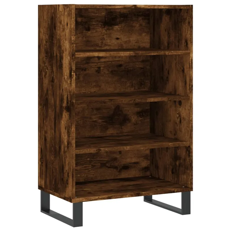 vidaXL Aparador alto madera de ingeniería gris hormigón 57x35x90 cm - Muebles