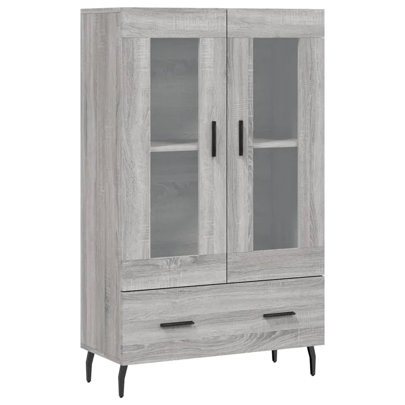 vidaXL Aparador alto madera de ingeniería gris Sonoma 69,5x31x115 cm - Muebles