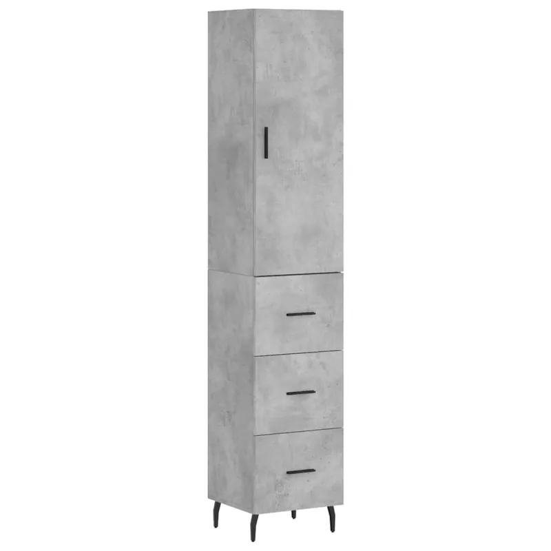 Aparador - Mueble de almacenamiento de madera contrachapada roble Sonoma 34,5x34x180 cm es3035