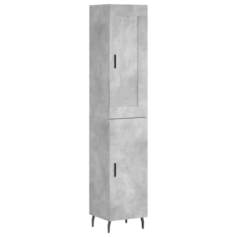 Aparador - Mueble de almacenamiento de madera contrachapada roble ahumado 34,5x34x180 cm es3001