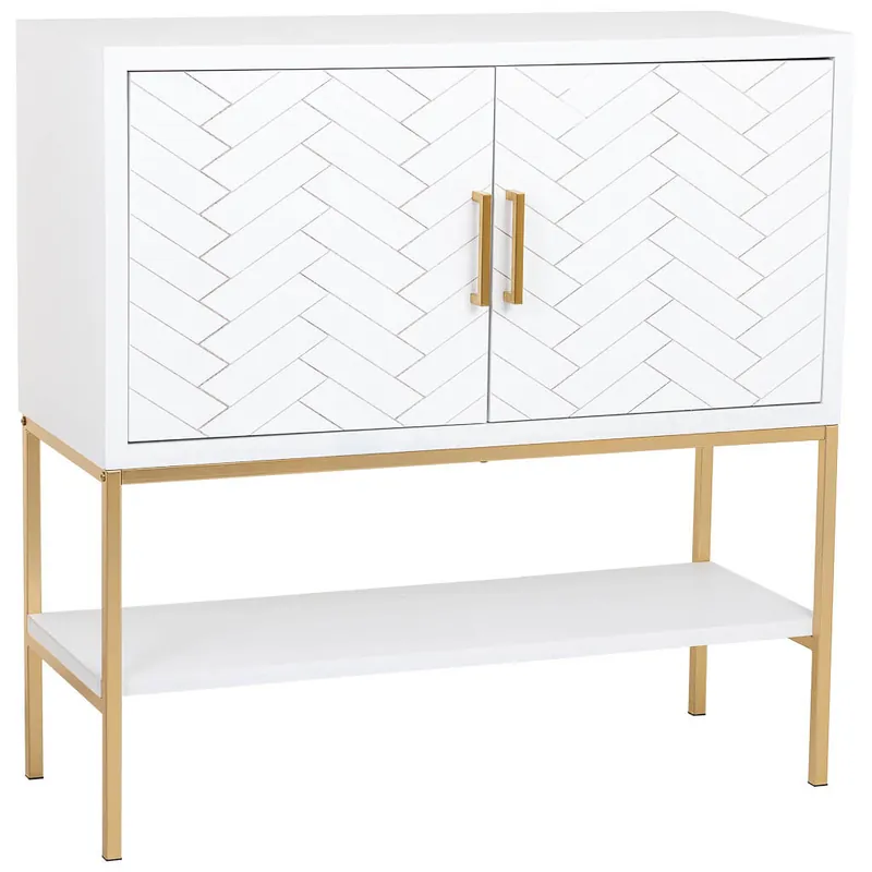 Aparador 2 puertas madera y metal 100x40x100h cm - Muebles