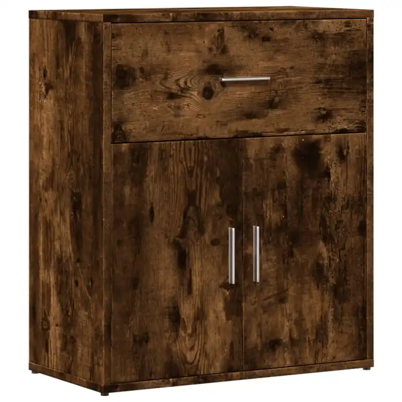 vidaXL Aparador de madera de ingeniería roble ahumado 60x31x70 cm - Muebles