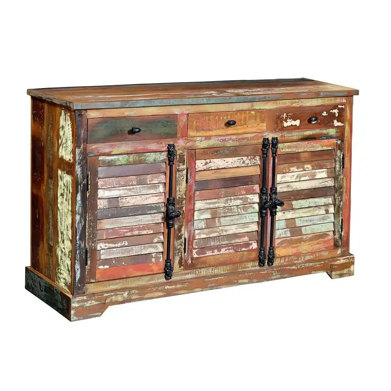 Aparador Alexandra House Living Multicolor Madera Reciclada 150 x 90 x 45 cm - Muebles
