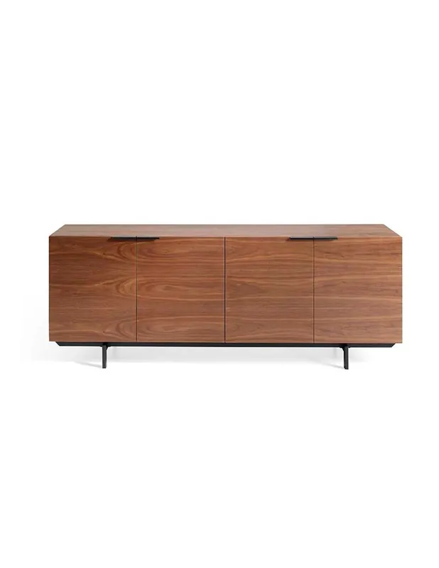 Aparador - Modelo LONDON - 4 Puertas - MDF - Patas Metal Negras 200x45x75H cm