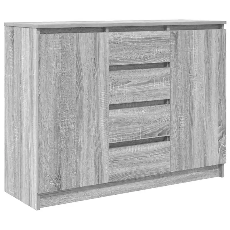 Aparador - Mueble de almacenamiento con cajones blanco 100,5x35x76 cm madera de ingeniería es1807