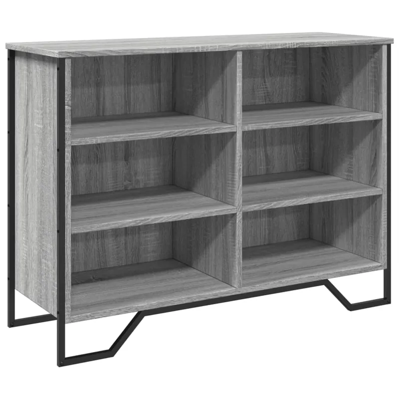 Aparador - Mueble de almacenamiento madera de ingeniería gris Sonoma 101x35,5x74,5 cm es4430