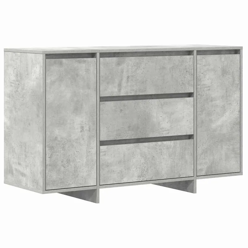 Aparador - Mueble de almacenamiento Gris Concreto 120 x 41 x 75 cm Madera de ingeniería es4053